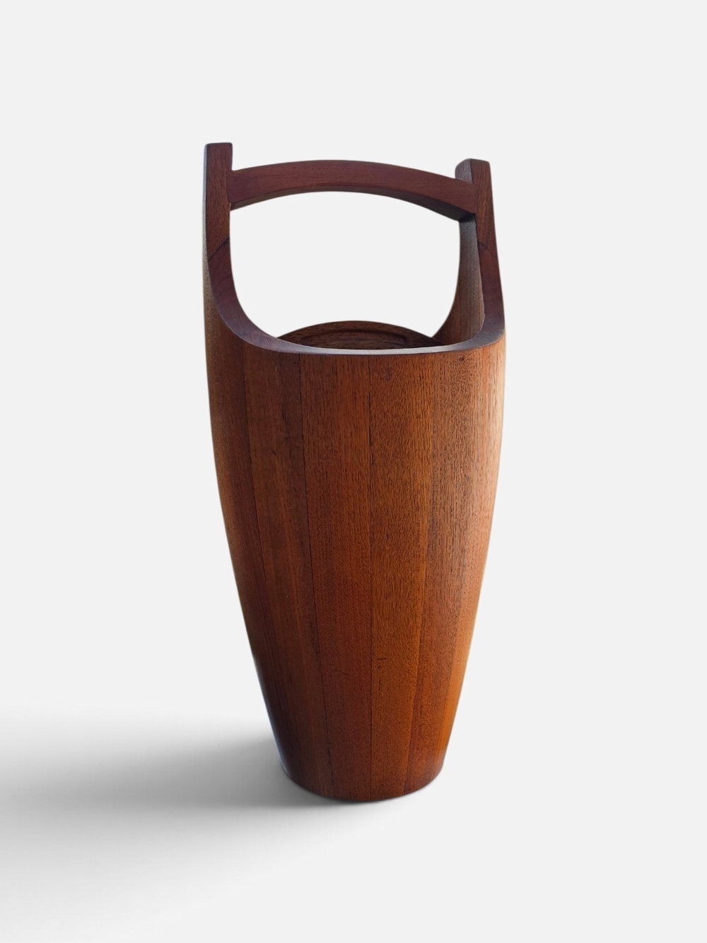 Dansk Mid-Century Teak Ice Bucket - Warm Brown